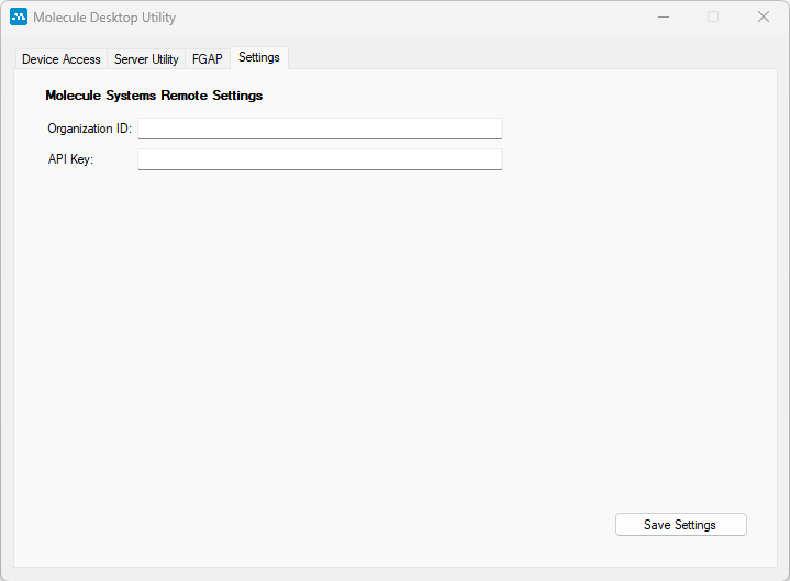 Molecule Desktop Utility - Settings